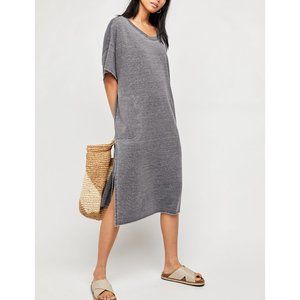 NWT Free People Cozy Girl Maxi Tee / Washed Black